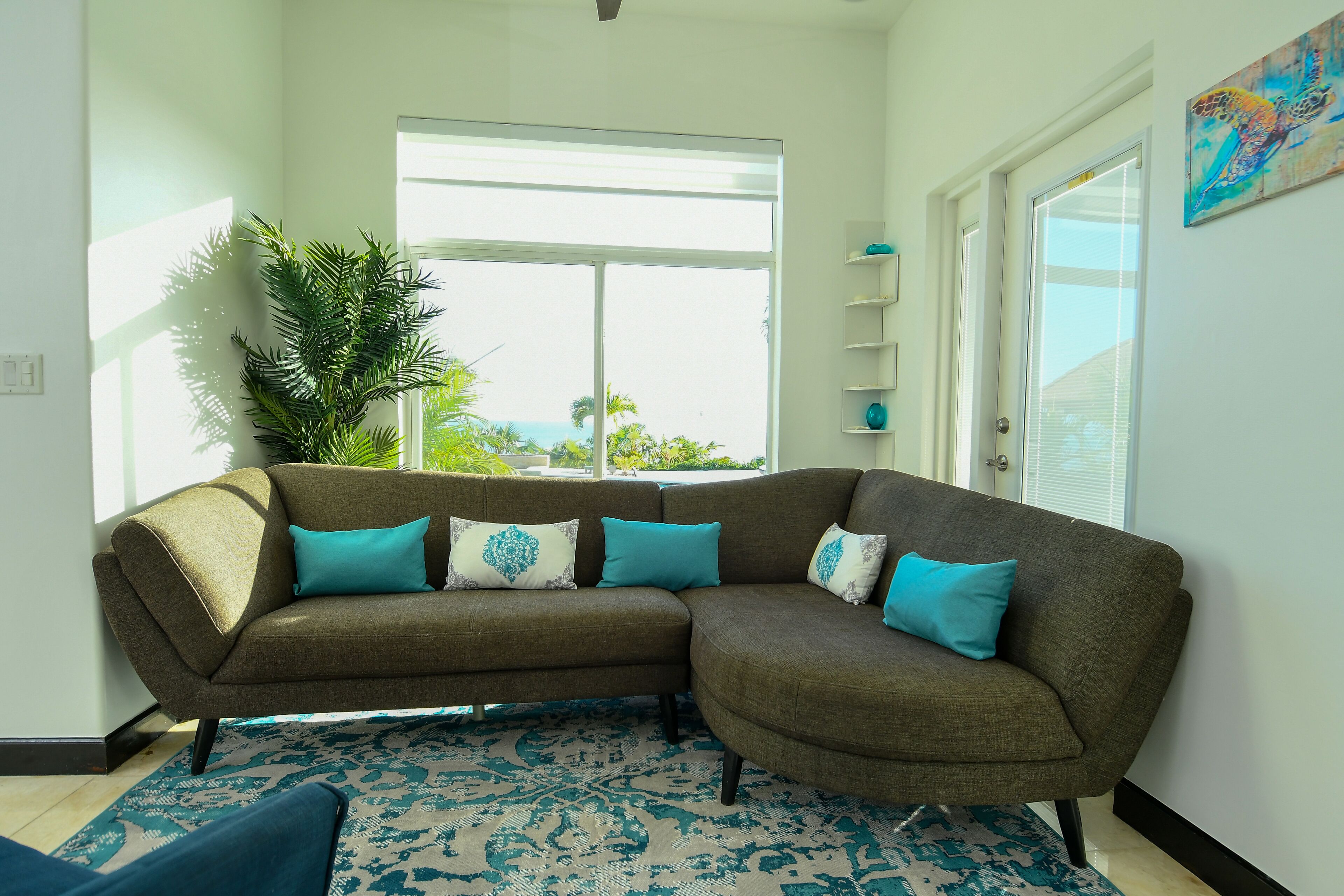 Smart-TV, Kamin, Stereoanlage