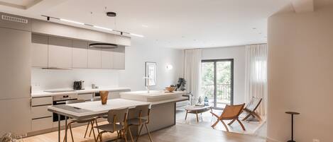 Fridge, oven, dishwasher, electric kettle