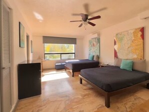 2 bedrooms, iron/ironing board, WiFi, bed sheets