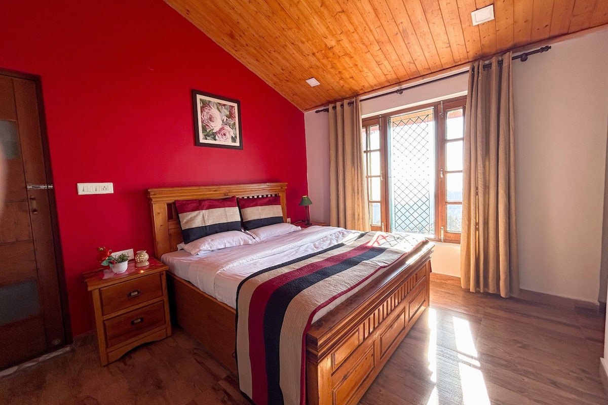 Down duvets, pillow-top beds, desk, laptop workspace