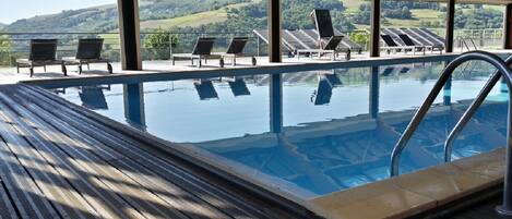 Outdoor pool, a heated pool