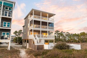 Exterior - Book Now for Holidays! Pet-friendly Home! Gulf Front! Heated Pool! Elevator! (Indian Pass)