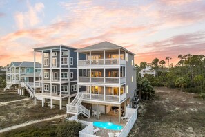 Exterior - Book Now for Holidays! Pet-friendly Home! Gulf Front! Heated Pool! Elevator! (Indian Pass)