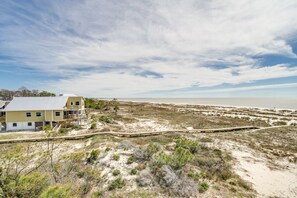 Exterior - Gulf Front! Dog-Friendly! Private Pool! Boardwalk to Beach! (Cape San Blas)