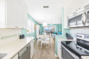 Fridge, microwave, oven, stovetop - Dog-Friendly Duplex! Gulf Views! Short Walk to Beach! (Port St. Joe)