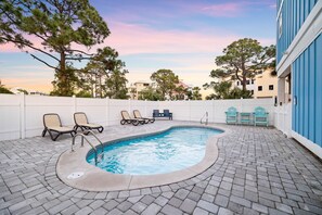 A heated pool - Gulf-Facing Home! Private Pool! Multiple Decks! Firepit! (Cape San Blas)