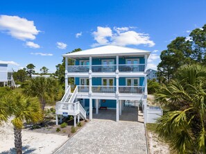 Exterior - Book Holiday Getaways! Gulf-Facing Home! Private Pool! Multiple Decks! Firepit! (Cape San Blas)