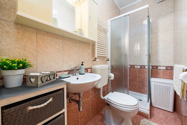 Shower, hair dryer