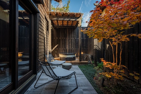 Main Building 106, Semi-open-air Bath, Non Smoking | Bathroom | Separate tub and shower, deep soaking tub, designer toiletries