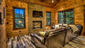 House, 3 Bedrooms | Living room - Copper Ridge Cabin by Escape to Blue Ridge (Mineral Bluff)