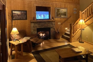 TV connectée, cheminée