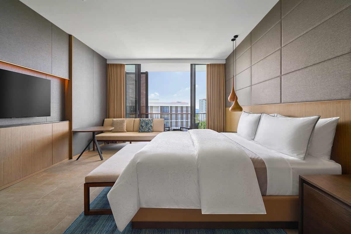 Premium bedding, down comforters, memory foam beds, in-room safe