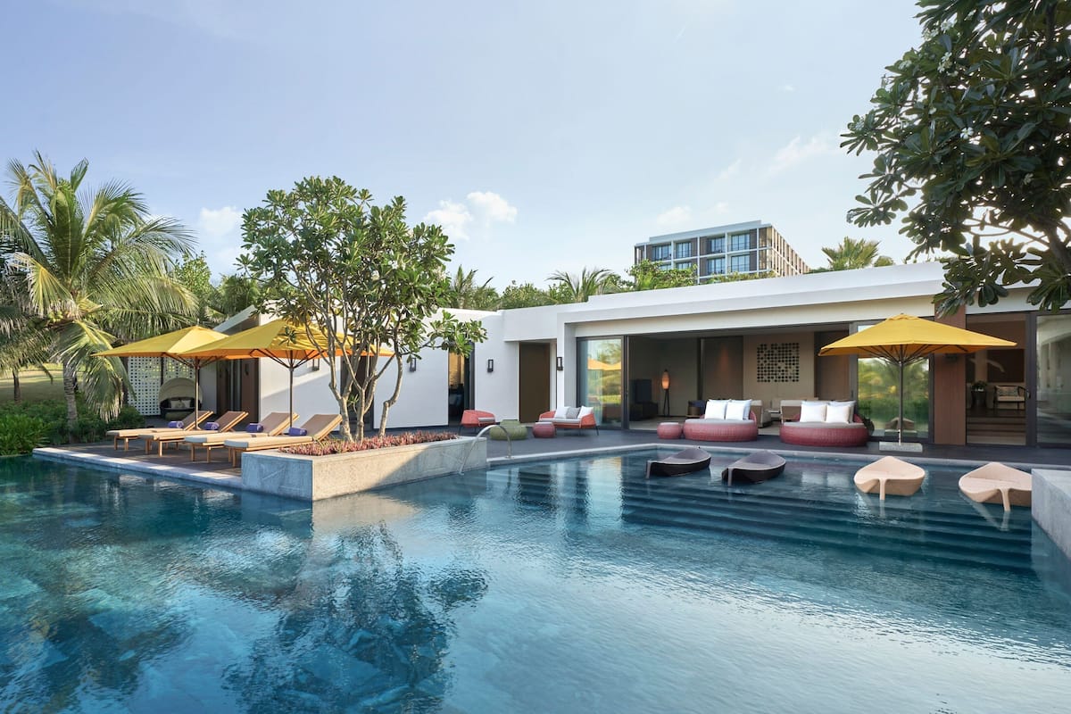 Presidential-huvila, 3 makuuhuonetta, tupakointi kielletty, merinäköala (Private Pool) | Uima-allas | 3 ulkouima-allasta avoinna 6.00–19.00, ilmaisia cabañoita