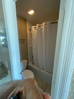 Deluxe Single Room, 1 King Bed, Non Smoking | Bathroom | Bathtub, towels, soap, shampoo