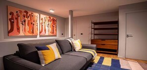 TV, DVD player, stereo