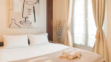 1 bedroom, iron/ironing board, bed sheets