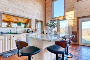 Fridge, microwave, oven, stovetop - Insta-worthy Cabin | Hot Tub on 10 Private Acres (Sterling)