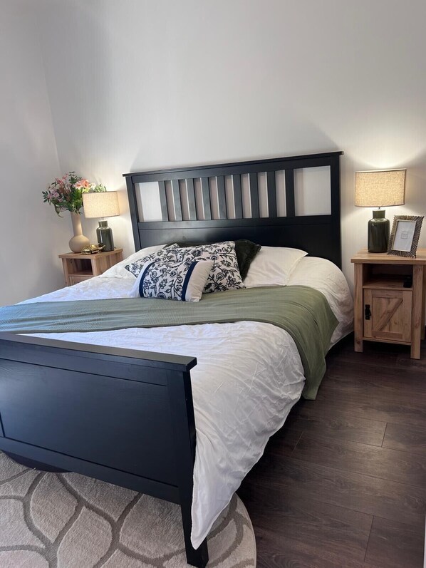 3 bedrooms, iron/ironing board, travel cot, WiFi