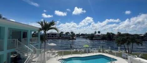Outdoor pool, a heated pool