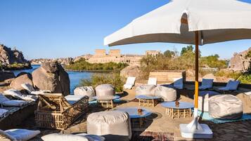 Outdoor banquet area