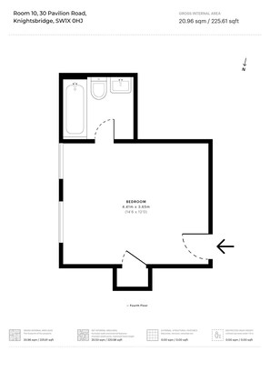 Floor plan - Private Room in the Heart of Knightsbridge (Greater London)