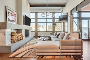 TV, fireplace, stereo