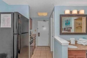 Coffee/tea maker, fridge, microwave, oven - Oceanfront Studio • Indoor Waterparks • Dunes Village Resort (Myrtle Beach)