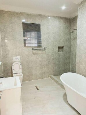 Combined shower/bathtub - beautiful spacious 4 bedroom terrace duplex (Lagos)