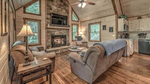 电视、壁炉、办公室