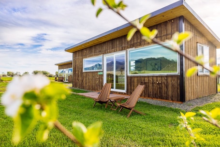 Terrace/patio. Solar powered farm retreat includes 2 bonus tiny cabins!
