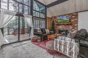 Smart TV, chimenea y reproductor de DVD