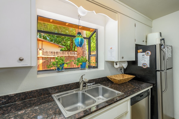 dishwasher, dish soap, paper towel basic cleaning supplies provided