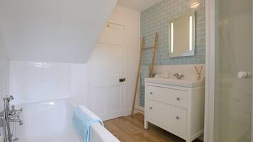 Hair dryer, towels
