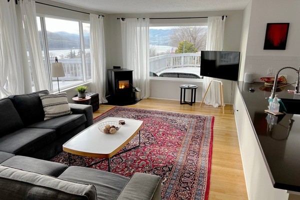 Una Smart TV, una chimenea