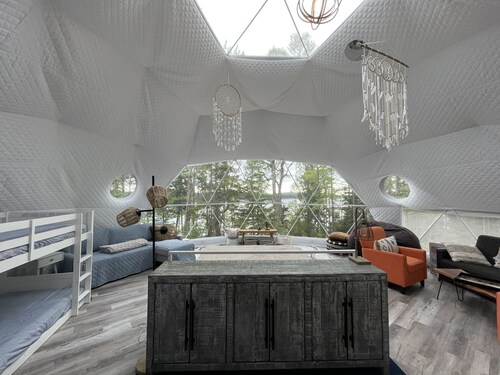 2-Acre DOME + Tiny House Cabin on OCEAN w/HT & AC