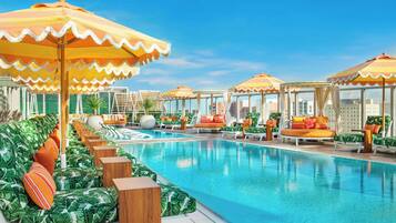 Outdoor pool, open 9:00 AM to 4:00 PM, free pool cabanas, pool umbrellas
