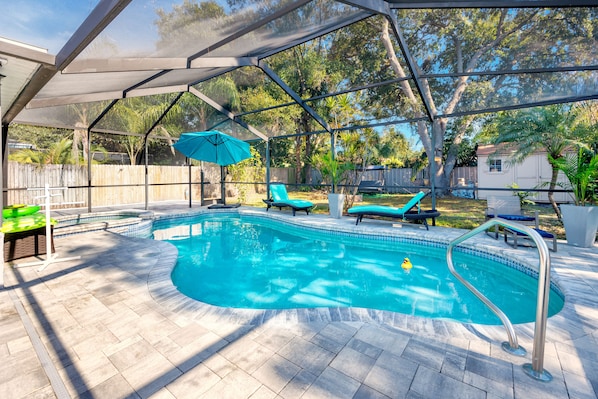 A heated pool