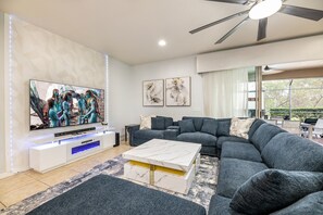 Smart TV, video games, ping pong, offices