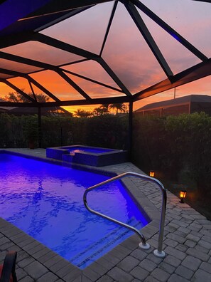 Outdoor pool, a heated pool