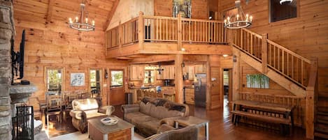 Smart TV, chimenea, videojuegos y estéreo