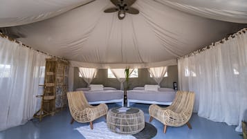 豪華小屋, 2 間臥室 | 6 間睡房、可攜式嬰兒床、免費 Wi-Fi、床單