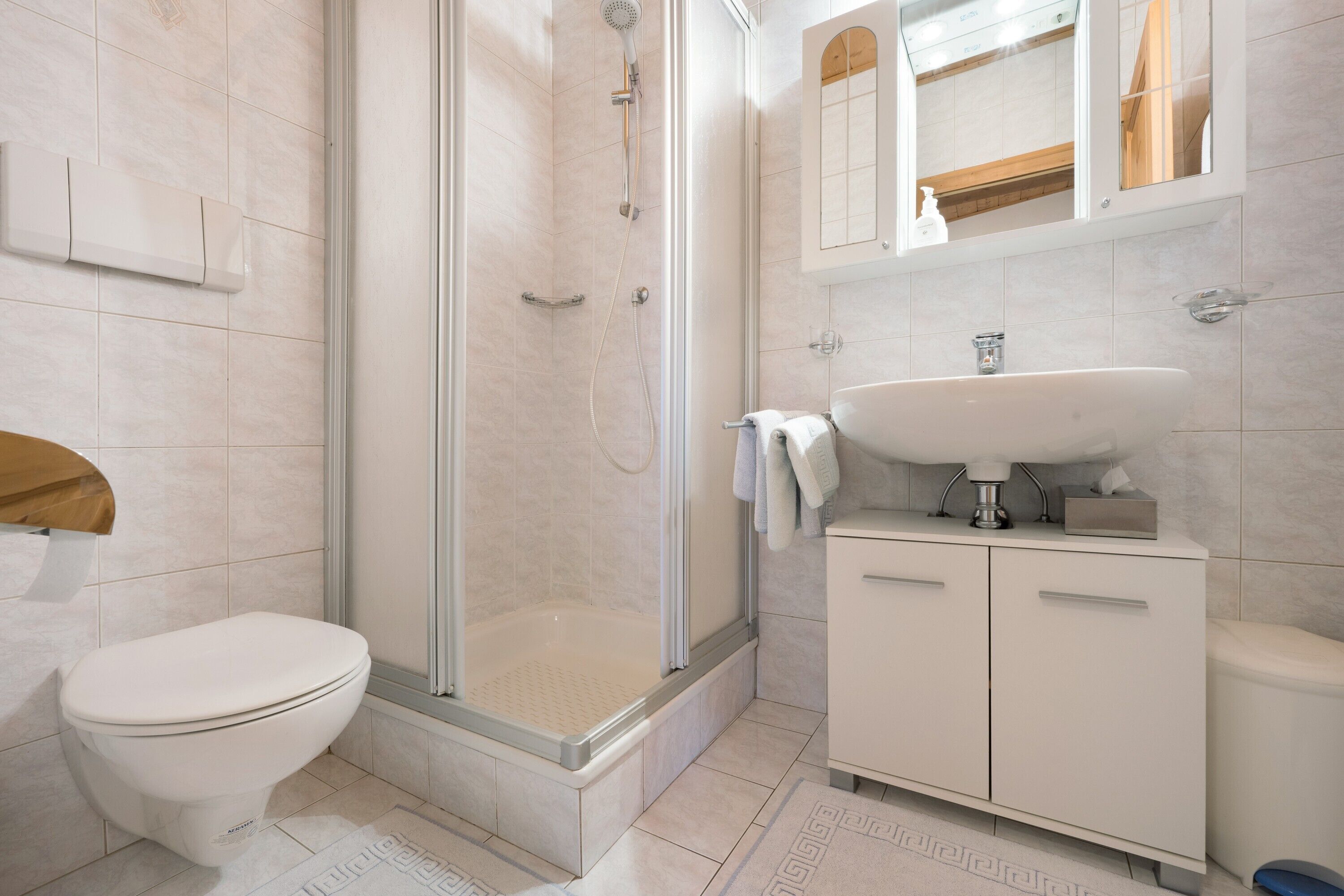 Baignoire, sèche-cheveux, serviettes fournies