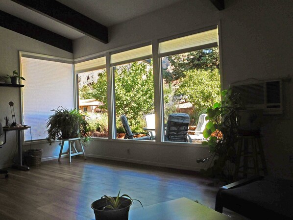 Udsigt fra overnatningsstedet