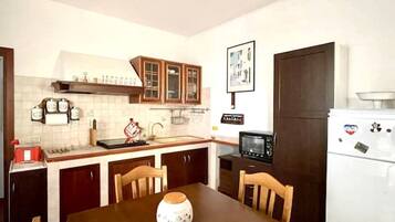 Jääkaappi, uuni, liesi, kahvin-/teenkeitin