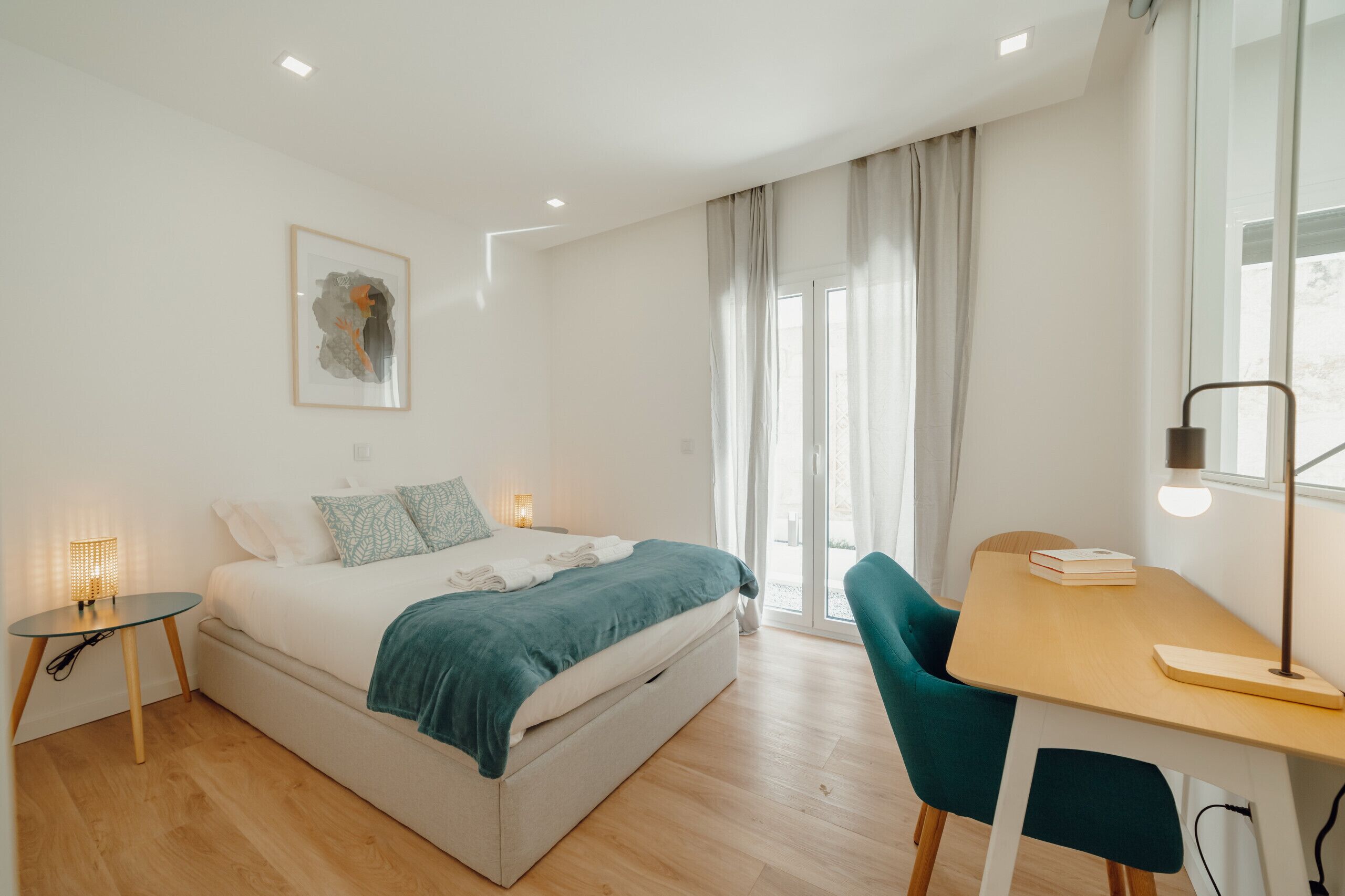 1 غرفة نوم ومكواة/لوح كي وواي فاي مجانًا وملاءات أسرّة