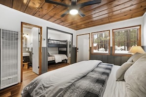 2 bedrooms, desk, iron/ironing board, travel crib