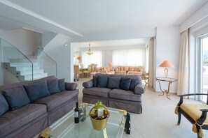 Villa | Living area | Flat-screen TV, table tennis - Kamariyo Athens Riviera by A&D Properties (Saronikos)