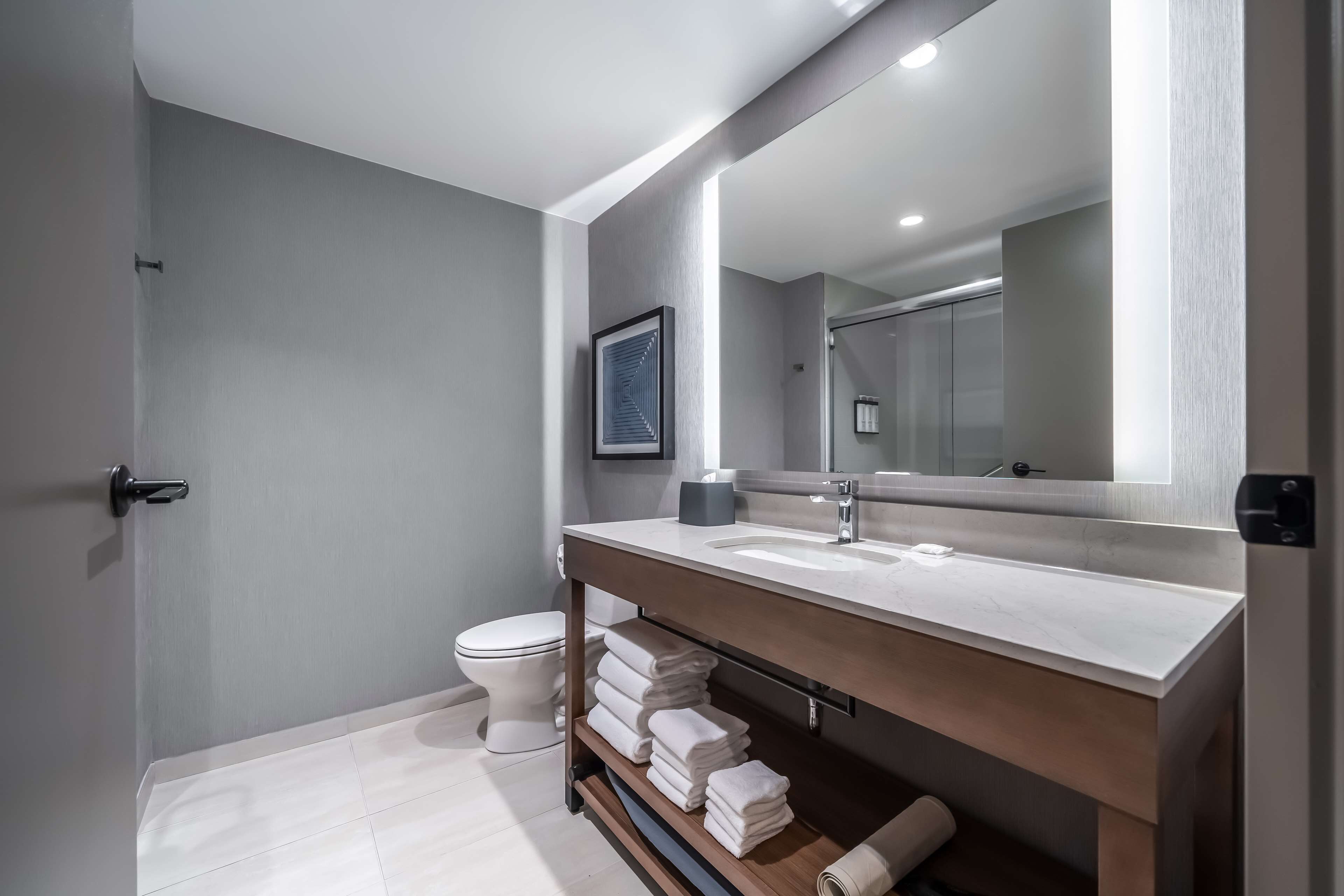 free toiletries, hair dryer, towels, soap