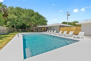 A heated pool