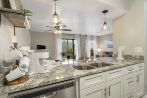 Condo, 1 King Bed with Sofa bed, Hot Tub, Golf View | Private kitchen | Fridge, microwave, oven, stovetop